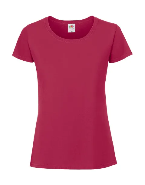  Ladies Ringspun Premium T - Fruit of the Loom Cranberry