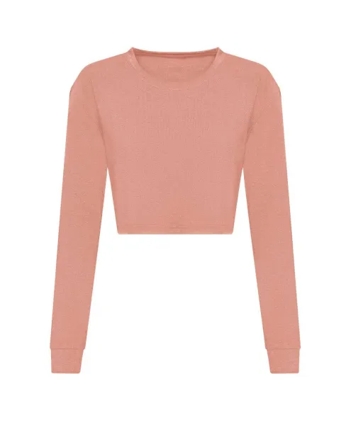  WOMEN'S L/S CROPPED T - Just Ts Dusty Pink