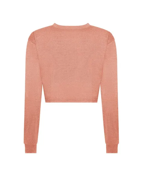  Ženska crop top majica L/S, 160 g/m2 - Just Ts Dusty Pink