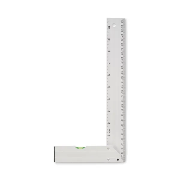 MEJURE Aluminijski metar s libelom, 30 cm Srebrna