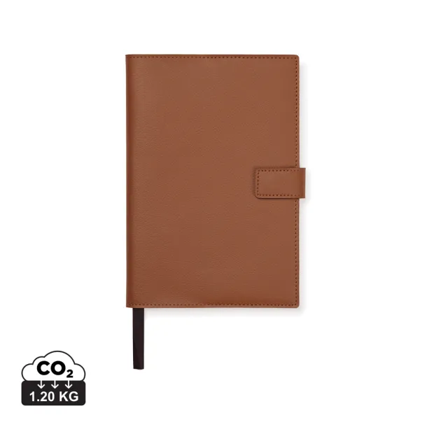 VINGA Timo PU RCS RPET notes, cca A5 - Vinga brown