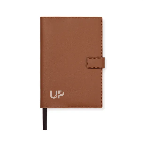 VINGA Timo PU RCS RPET notes, cca A5 - Vinga brown