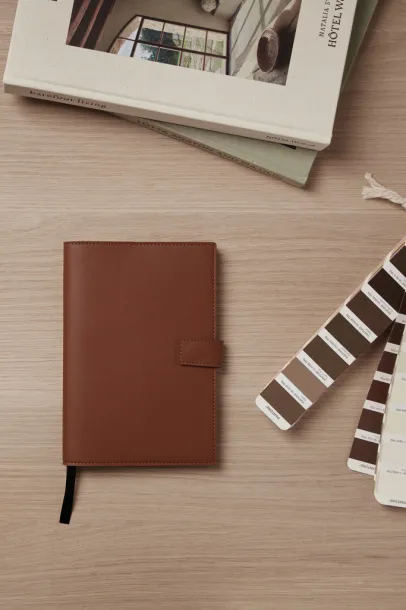 VINGA Timo PU RCS RPET notes, cca A5 - Vinga brown