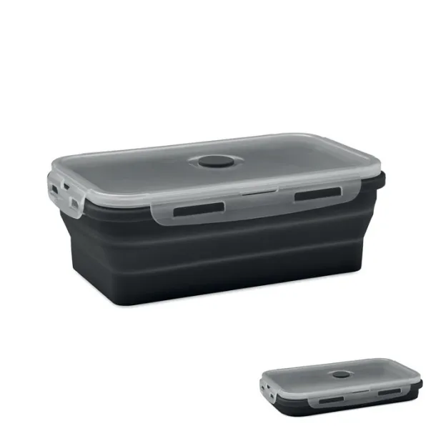 KOLAPSO Collapsible silicone lunch box Black