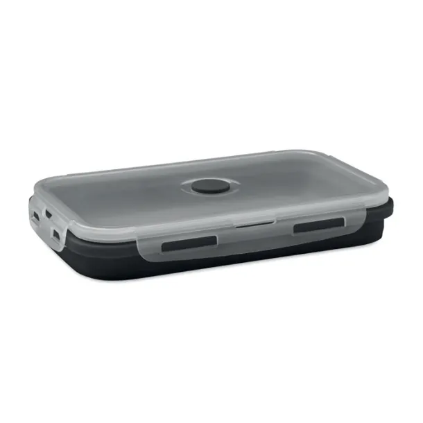 KOLAPSO Collapsible silicone lunch box Black