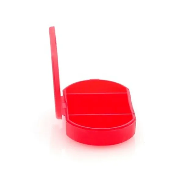  Pill box with 3 compartments red