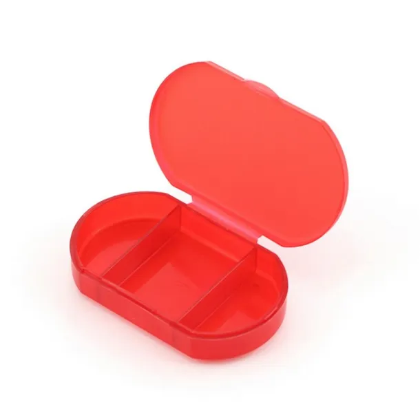  Pill box with 3 compartments red