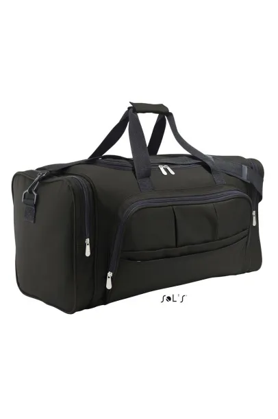 SOL'S WEEK-END 600D POLYESTER MULTI-POCKET TRAVEL BAG - SOL'S Black