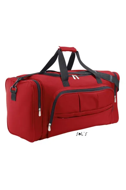 SOL'S WEEK-END 600D POLYESTER MULTI-POCKET TRAVEL BAG - SOL'S Red