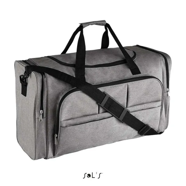 SOL'S WEEK-END 600D POLYESTER MULTI-POCKET TRAVEL BAG - SOL'S Grey Melange