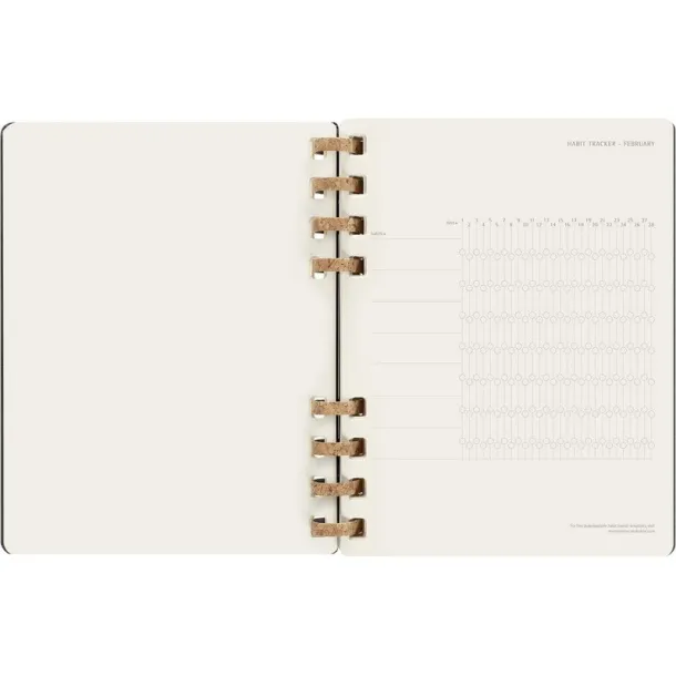  MOLESKINE Solar spiral planner Crna