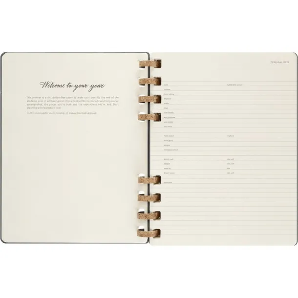  MOLESKINE Solar spiral planner Crna