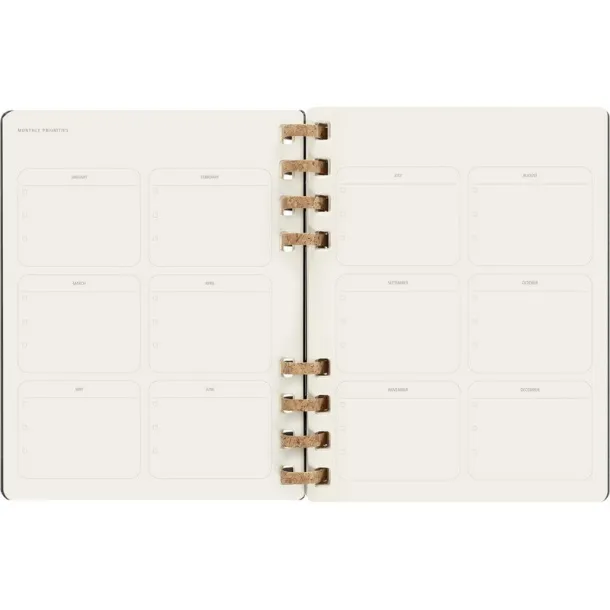  MOLESKINE Solar spiral planner Crna