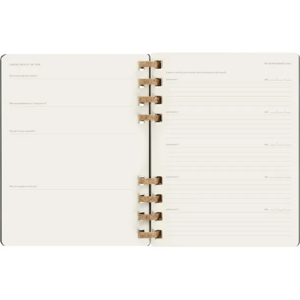  MOLESKINE Solar spiral planner Crna