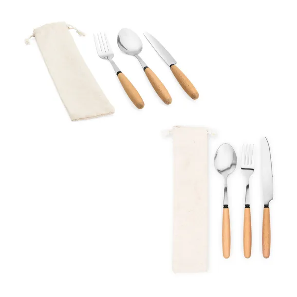 BOULUD 3-piece set in acacia wood