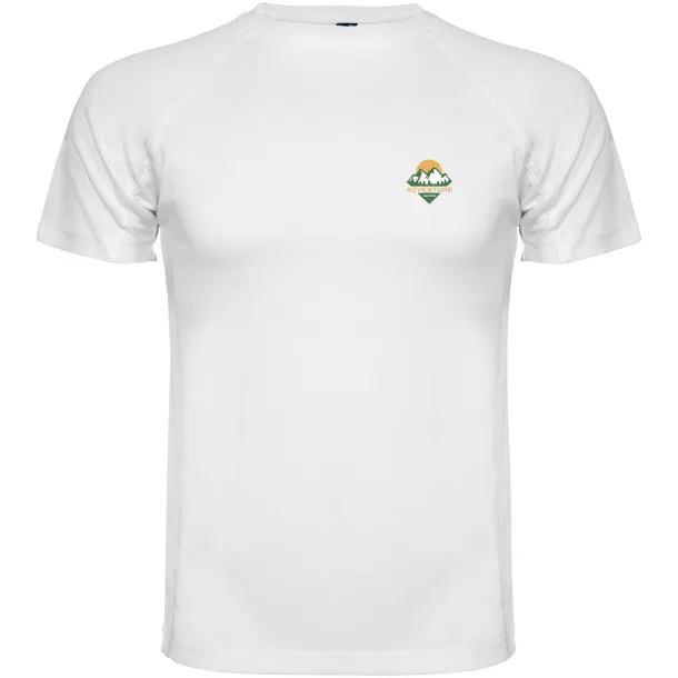 Montecarlo short sleeve kids sports t-shirt - Roly White