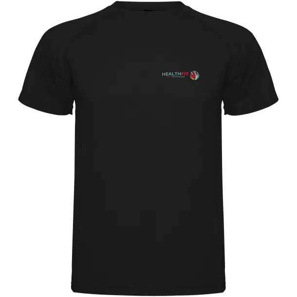 Montecarlo short sleeve kids sports t-shirt - Roly Crna
