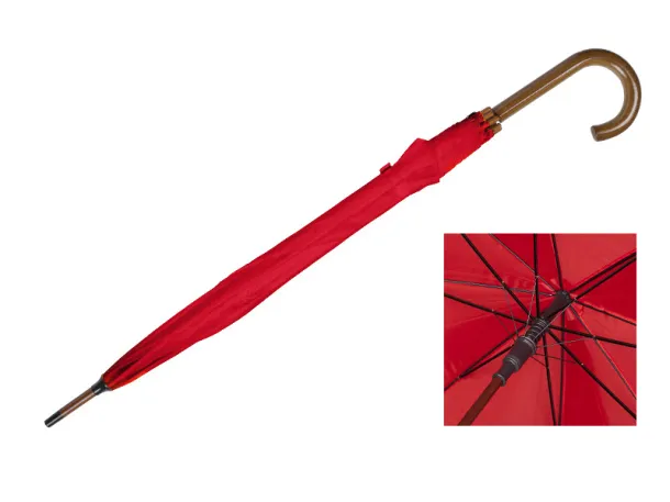 CLASSIC umbrella with automatic open - CASTELLI Red