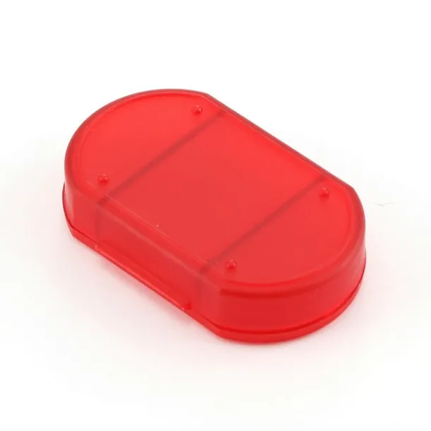  Pill box with 3 compartments red