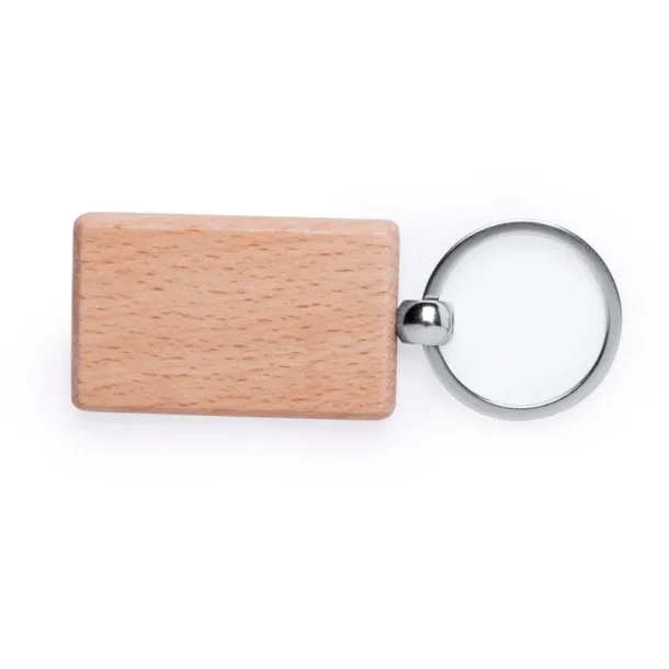  Wooden keyring brown