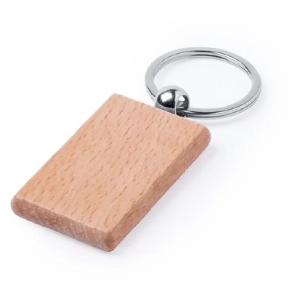  Wooden keyring brown