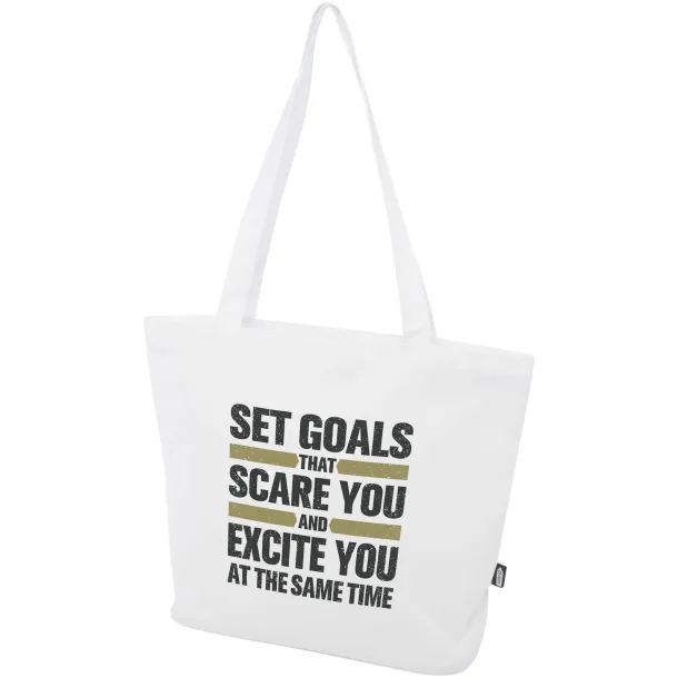 Panama GRS recycled zippered tote bag 20L White