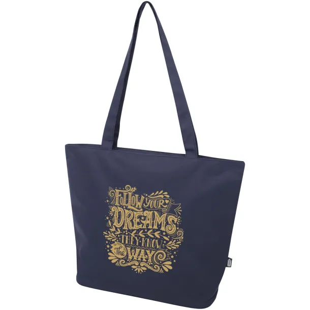 Panama GRS recycled zippered tote bag 20L Navy Blue