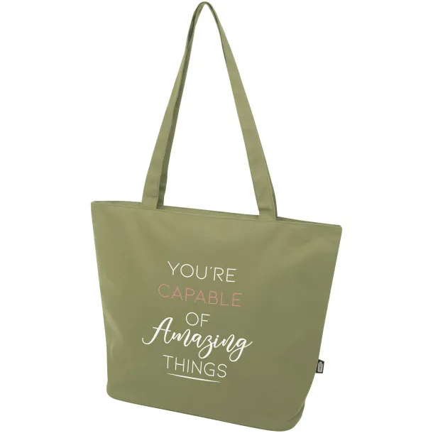 Panama GRS recycled zippered tote bag 20L Maslinasta