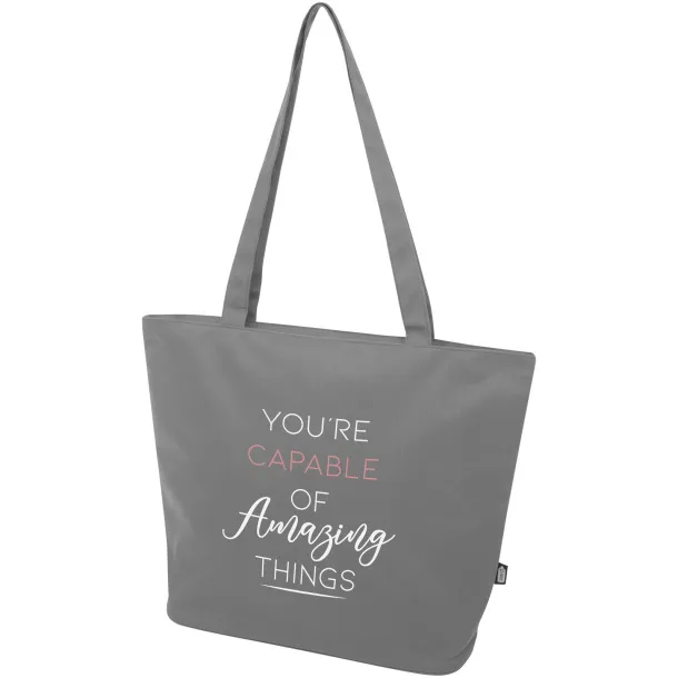 Panama GRS recycled zippered tote bag 20L Grey