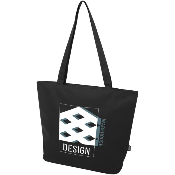 Panama GRS recycled zippered tote bag 20L Solid black