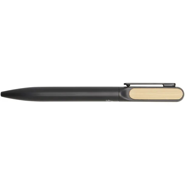 Laura A5 hard cover notebook and ballpoint pen gift set (black ink) Solid black