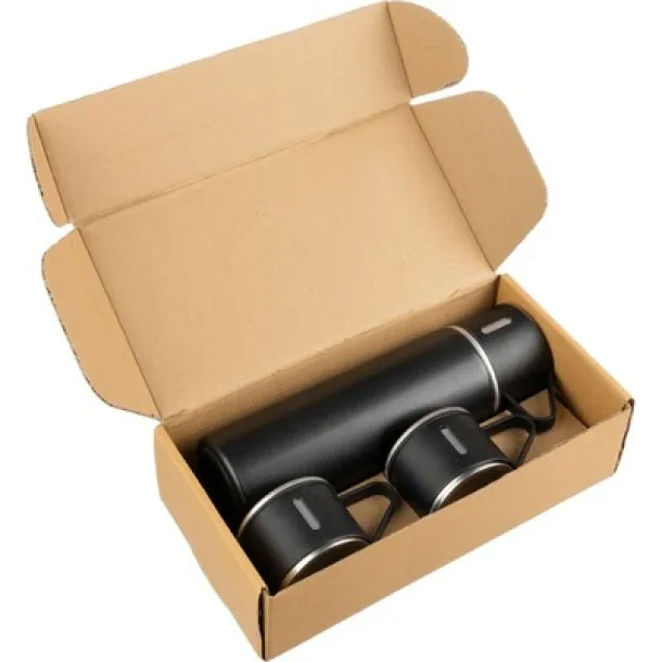  Thermos 420 ml, three cups 150 ml black