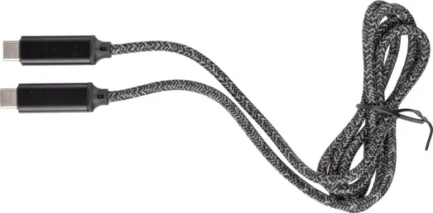 Gerd Nylon charging cable 100W Crna
