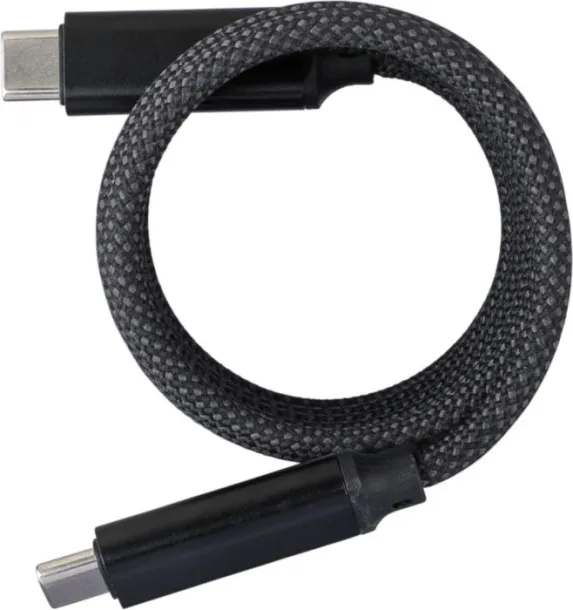 Janet Nylon charging cable  Crna