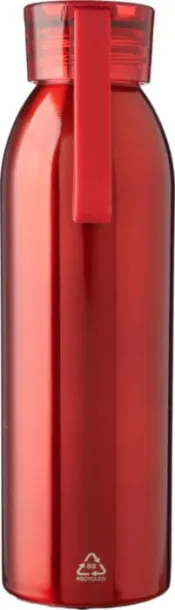 Cindy Stainless steel single-walled drinking bottle 650 ml red