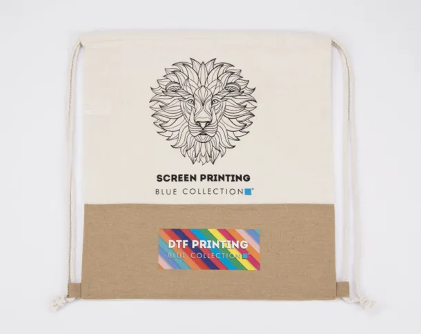 JUTIK pamučna torba s vezicama naturalny