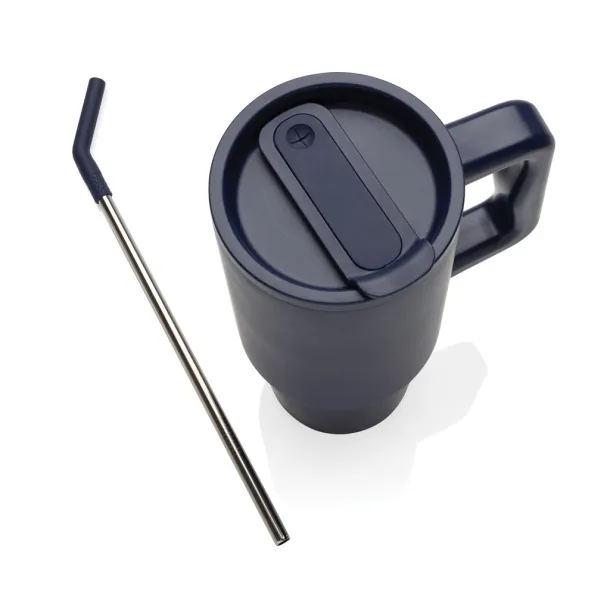Embrace deluxe RCS recycled stainless steel tumbler 900ml - XD Collection navy