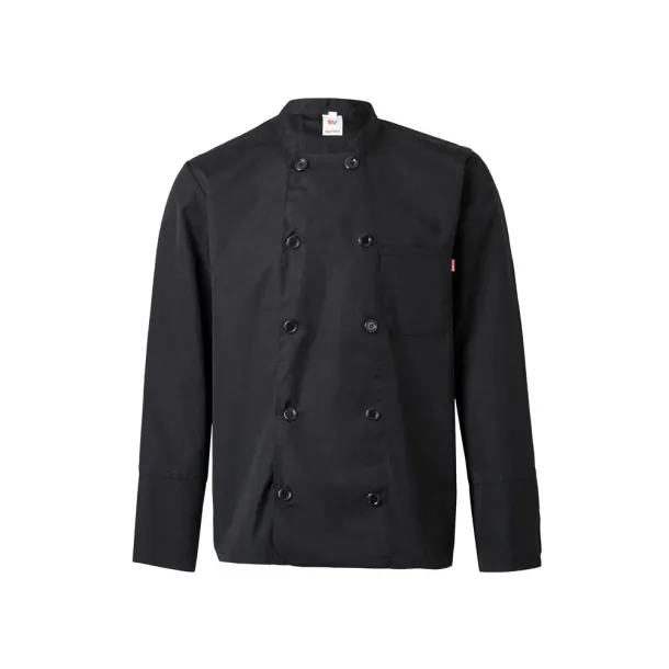 VL KALI Long-sleeved kitchen jacket (175g/m²), in cotton (35%) and polyester (65%) Black