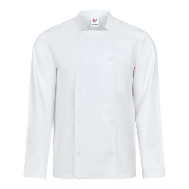 VL KALI Long-sleeved kitchen jacket (175g/m²), in cotton (35%) and polyester (65%) White