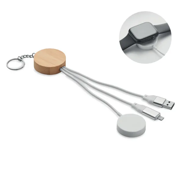 BULE Key ring with 4 in 1 60W cable White