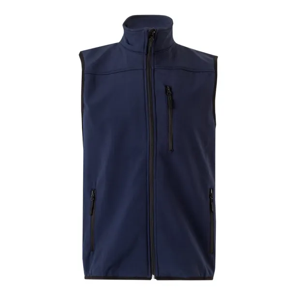 VL VARUNA Soft shell vest (280g/m²), with polar lining, in polyester (94%) and elastane (6%) Navy Blue