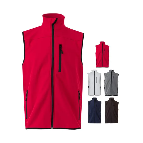 VL VARUNA Soft shell vest (280g/m²), with polar lining, in polyester (94%) and elastane (6%)