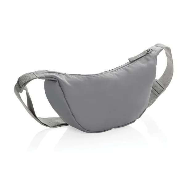Crescent AWARE™ RPET half moon sling bag - XD Collection silver grey