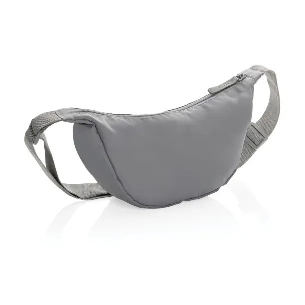 Crescent AWARE™ RPET half moon sling bag - XD Collection silver grey