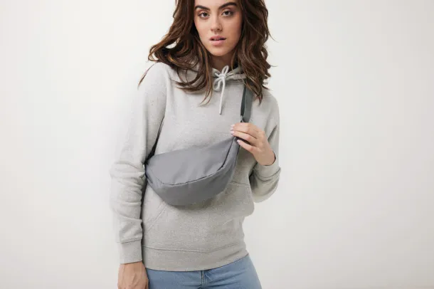 Crescent AWARE™ RPET half moon sling bag - XD Collection silver grey