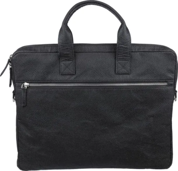 Lillian Tomato leather laptop bag  black