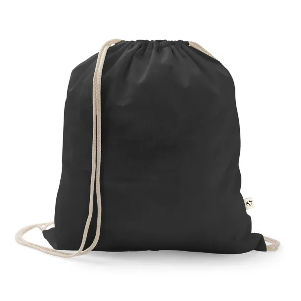 ISTANBUL Backpack made from recycled cotton (70%) and polyester (30% rPET) (150 g/m²) Black