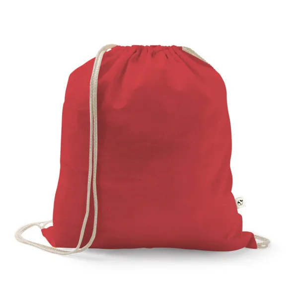 ISTANBUL Backpack made from recycled cotton (70%) and polyester (30% rPET) (150 g/m²) Red