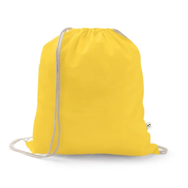 ISTANBUL Backpack made from recycled cotton (70%) and polyester (30% rPET) (150 g/m²) Yellow