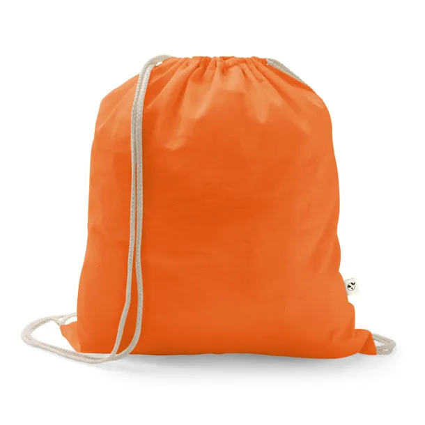 ISTANBUL Backpack made from recycled cotton (70%) and polyester (30% rPET) (150 g/m²) Orange